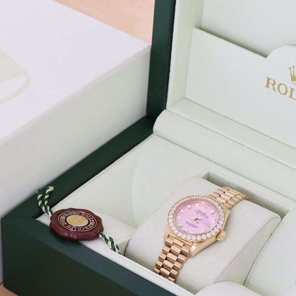 Mint! Rolex President 18k Datejust Ladies Watch w/ factory box and hang tag! - Picture 3 of 8